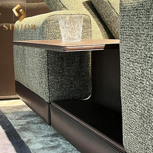 Высококлассная итальянская современная кожаная модульная секционная вилла, 10 мест, большой диван, L-образный угловой диван, диван - Product Image 6