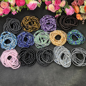 Tinh Thể Tự Nhiên Vòng Đeo Tay Chữa Bệnh Đá Đồ Trang Sức Đá Quý Thạch Anh Tím 6 Mm Bead Rose Quartz Vòng Đeo Tay - Product Image 3
