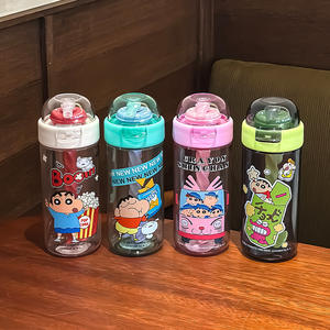 ขวดน้ำทริทัน ซีรีส์ ซูโอมู เครยอน ชินจัง ขนาด 500 มล. ปลอดสาร BPA ดีไซน์ทรงกระบอก สำหรับนักเรียน ใช้ในโรงเรียน ฤดูร้อน 2024 - Product Image 5