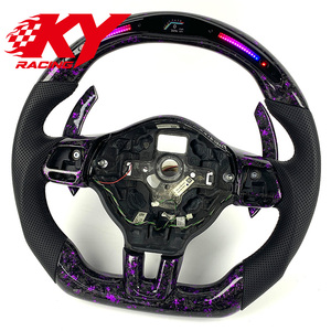 Volant de direction avec levier de vitesses en fibre de carbone forgée personnalisé pour Volkswagen MK6 Jetta Tiguan Scirocco, compatible avec VW GTI Golf 6 MK5 MK8 - Product Image 2