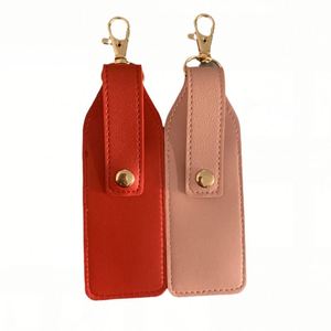 Estuche portátil de piel sintética para llavero, organizador individual de brillo labial y maquillaje para mujeres y niñas - Product Image 5