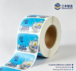 Étiquettes en papier autocollantes imprimées sur mesure Sanfeng Intelligent Manufacturing, résistantes à l'eau, en rouleau de papier couché, noyau de 50 mm - Product Image 4