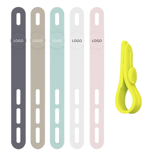 Silicone Cable Straps Reusable Wire Organizer for Phone Charger Earbuds Computer Cords-Mobile Phone Accessories