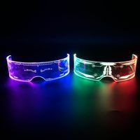 Lunettes Cyberpunk LED pour Fête Rave, Technologie de Mode, Matériau Acrylique, LED à Couleurs Changeantes, Double Contrôle, Batterie, Fête