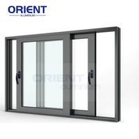 Ventanas Corredizas de Aluminio Resistentes a Huracanes, Doble Vidrio Templado, Eficiencia Energética, Ventanas Exteriores Insonorizadas