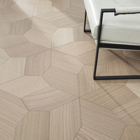Parquet stratifié moderne en chêne blanc, lisse, en pentagones, épaisseur 15 mm, qualité AA, pour villa, salon, salle de bain