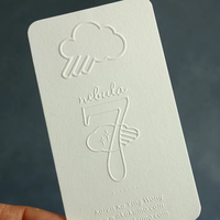 Cartes de visite gaufrées, estampées à sec, imprimées en typographie, 350 g/m², papier épais non couché, Nouveau, personnalisées, cartes de visite imprimées, étiquettes volantes