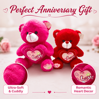 Ours en peluche rouge super doux, cadeau anti-stress pour la fête des mères, anniversaire, Saint-Valentin