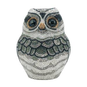 กระเป๋าคลัทช์คริสตัลรูปนกฮูก 3 มิติ ประดับลูกปัดและเพชรเทียม สำหรับงานกลางคืน พร้อมสายสะพายโซ่ ระยิบระยับ เหมาะสำหรับออกงานกลางคืน - Product Image 1