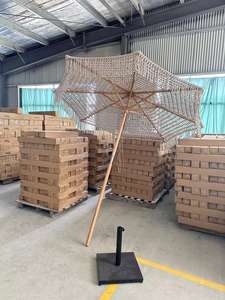 Paraguas tejido de 2M, sombrilla de cuerda, sombrilla de macramé de doble polea de acero inoxidable - Product Image 5