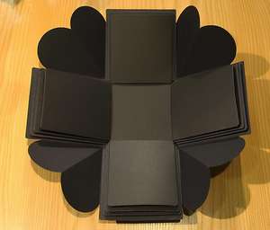 プロモーションDIY手作り耐久性のある紙製カバーフォトアルバムサプライズブラックエクスプロージョンギフトボックス誕生日やバレンタインデーに - Product Image 5