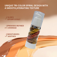 Base de Teint Crème Trois Couleurs, Gel Hydratant pour le Visage, Primer pour le Maquillage, Texture Légère, Beauté