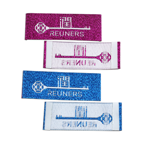 Personalizar logotipo de la marca tejida cuidado de la etiqueta principal para la ropa bolsos de cuero sombrero - Product Image 4