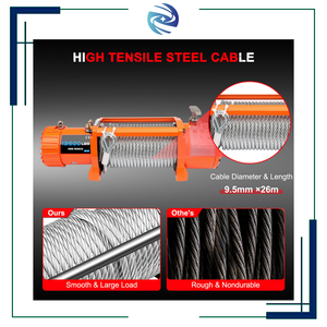 קל הדרכה בטיחות התקנה 3-שלבים כוכבי הילוכים <span class=keywords><strong>12v</strong></span> <span class=keywords><strong>13500lbs</strong></span> חוט 2 שלטים אלחוטיים <span class=keywords><strong>winch</strong></span> - Product Image 2