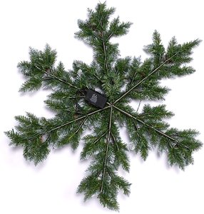 32 Inch Pre-lit Nhân Tạo Bông Tuyết Giáng Sinh Sao Vòng Hoa Với Long Lanh Lông Thông Trắng Đèn Thông Nón Frosted Chi Nhánh - Product Image 2