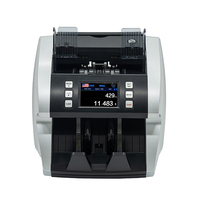 Compteur de billets 60C Silver CIS Mix pour la détection dimensionnelle des faux billets LYD – Machine de comptage de billets de qualité professionnelle à détection automatique de devises