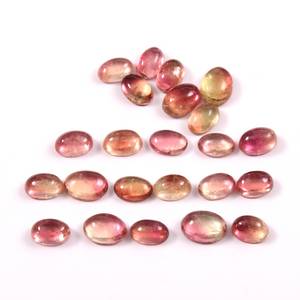 Turmalina Bi Color piedra Natural cabujón joyería piedra preciosa turmalina piedra semipreciosa cabujón liso ovalado bi turmalina - Product Image 2