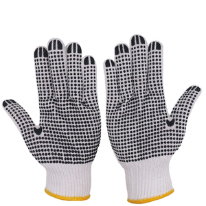 Guantes <span class=keywords><strong>de</strong></span> <span class=keywords><strong>Trabajo</strong></span> <span class=keywords><strong>de</strong></span> Algodón con Puntos <span class=keywords><strong>de</strong></span> PVC, Doble Punto, para Uso Diario - Product Image 6