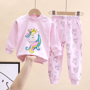儿童长袖套装秋冬新款棉男童睡衣女童婴儿睡衣圣诞童装 - Product Image 1