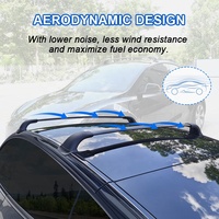 Barres transversales de toit en alliage d'aluminium anodisé noir 4S spécialisées pour Tesla Model Y, installation facile, porte-bagages