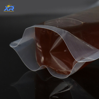Pochettes souples transparentes personnalisées multi-tailles en plastique réutilisables avec bec verseur pour gelée, jus, liqueur, eau et autres boissons