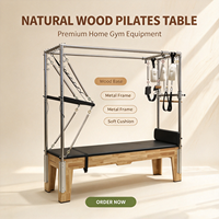 Lit de Pilates Cadillac MJD M201A en bois de caoutchouc/érable pour usage domestique et commercial, entraînement de yoga, fitness, musculation