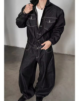 Costume en jean deux pièces pour homme, taille plus, brodé, respirant, bleu denim, pour un style décontracté