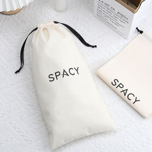 Recyclable Promotion Organic Muslin Cotton Drawstring Bag Custom Logo Printed for <b>Cloth</b> Hat Shoe Storage <b>Dust</b> Muslin Cotton Bag - Product Image 2