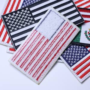 Patches de Bordado Personalizados com Borda Bordada, Termocolantes e com Velcro, com Bordado de Bandeiras Nacionais, para Uniformes Escolares e Uniformes de Equipe - Product Image 2