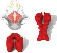 Dispositif de traction cervicale EVA PU Oreiller de massage du cou Épaule Relaxer Cou Civière Oreiller Retour Point de déclenchement Masseur