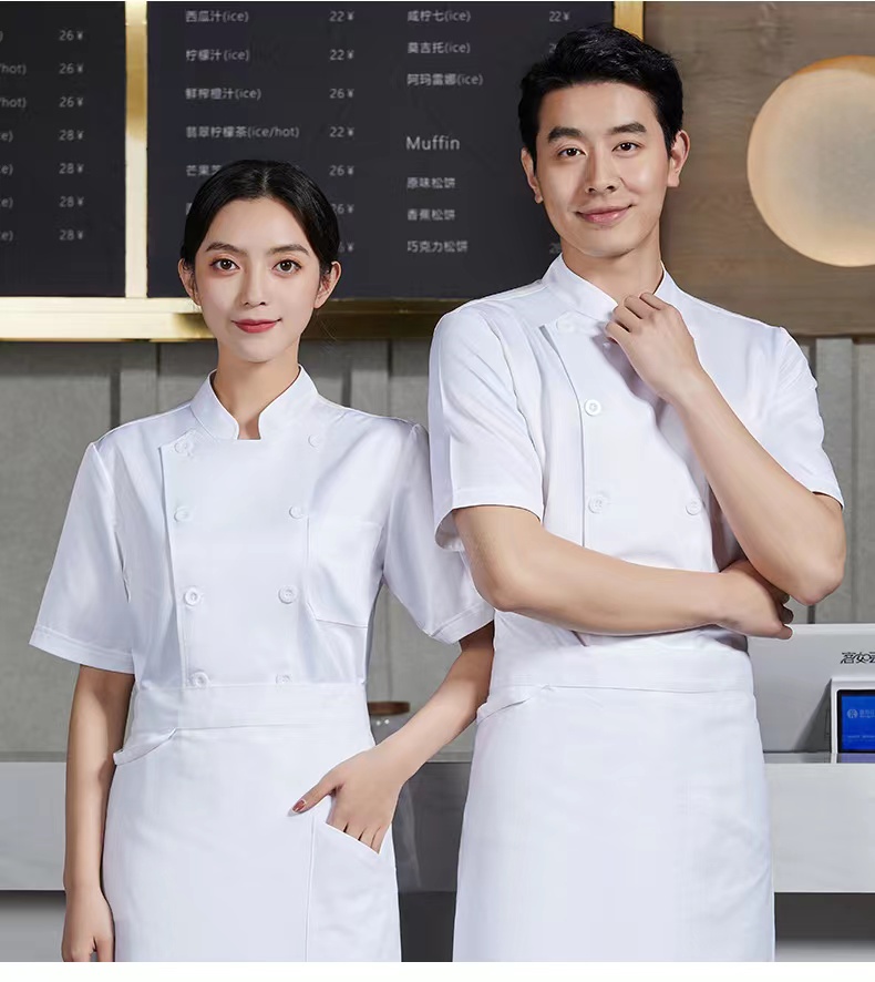 Custom Fashionable Chef Long Sleeves Uniforms Unisex Cook Coat Restaurant Hotel Kitchen Work Uniform
