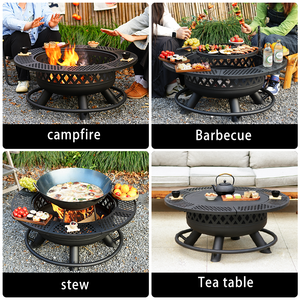 <span class=keywords><strong>Brasero</strong></span> d'Extérieur Moderne de 36 Pouces en Acier Laminé à Froid, Foyer de Camping au Charbon sans Fumée - Product Image 3