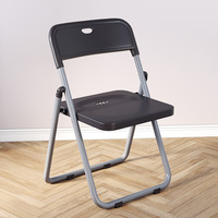 Chaise pliable empilable avec dossier, design simple, en plastique, pour usage domestique, convient aux adultes, extérieur, bureau, dortoir, étudiants