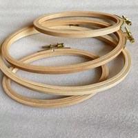 Vente en gros de cadre de point de croix horizontal de 8x5 pouces cerceau de broderie ovale en bois de hêtre pour la broderie à la main cerceau outils de couture