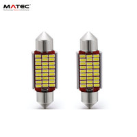 Ampoule LED intérieure pour voiture Matec T10 3030 12 SMD 5W 12-24V en aluminium blanc naturel, Plug-and-Play, Canbus, sans polarité, petite taille