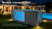 Maßgefertigter Großer Familien-Villa-FRP-Verbund-Fertig-Fiberglas-Außen-Schwimmcontainer-Pool 5m 10m Oberirdischer Swimmingpool