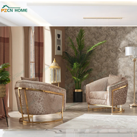 PZCN HOME Canapé d'angle moderne en tissu couleur taupe avec pieds en acier inoxydable pour salon, ensemble de meubles pour la maison