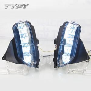 ไฟเดย์ไลท์ LED DRL สำหรับรถยนต์ TYPY รุ่นปรับแต่ง พร้อมไฟเลี้ยวสีเหลืองและไฟตัดหมอก สำหรับรถยนต์โตโยต้า วีออส ปี 2017-2019 - Product Image 1