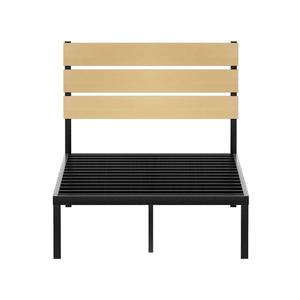 Простая установка, односпальная металлическая кровать размера «King-Queen» с металлическим каркасом, железная кровать с изголовьем, спальная кровать для отеля - Product Image 5