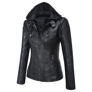 OEM de alta calidad de las mujeres de moda chaquetas de cuero de piel de oveja original de encargo del logotipo de la chaqueta para las mujeres - Product Image 1