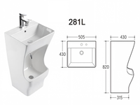 Vente Chaude Lavabo d'Ablution Autonome en Céramique pour Wudu Musulman avec Lavage des Pieds pour Mosquée