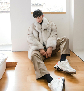 Giacca in Vera <span class=keywords><strong>Pelliccia</strong></span> di Volpe per <span class=keywords><strong>Uomo</strong></span>, <span class=keywords><strong>Cappotto</strong></span> Invernale Caldo in Visone di Alta Qualità - Product Image 5