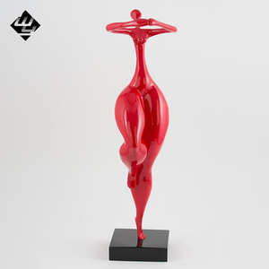 Scultura Moderna Decorativa in Acciaio Inox con Logo Personalizzato, <span class=keywords><strong>Mezzaluna</strong></span> Cremisi e Sfera Dorata - Product Image 5