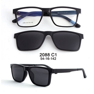 Thời trang vuông Clip-on PC khung unisex Kính mát loạt các màu sắc OEM/ODM tùy chỉnh giá bán buôn - Product Image 2