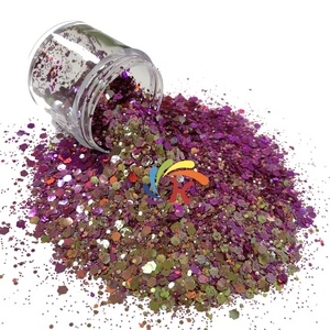 Polyester <strong>Christmas</strong> <strong>Decoration</strong> Supplies Glitter Chunky Mix Wholesale Color Shift <strong>Purple</strong> Resin Art Glitter - Product Image 4