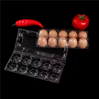 Boîte à œufs jetable de haute qualité en plastique Cartons à œufs en plastique transparent Support de cartons pour intensification de 3/4/5/6/8/9/10 trous