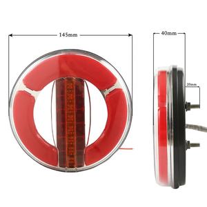 24V LED dynamique remorque camion feu arrière lanternes de frein arrière DRL flux clignotant lampe pour voiture bateau Bus <span class=keywords><strong>caravane</strong></span> camping-car - Product Image 2