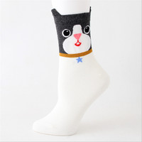 Chaussettes 3D populaires pour filles, mignonnes, avec des oreilles de chat, style dessin animé, tube 3D