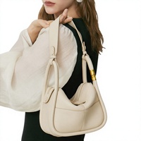 Sac fourre-tout en cuir véritable pour femmes 2024 avec doublure en polyester, deux sangles, fermeture à glissière, petite taille, style frais et doux d'automne