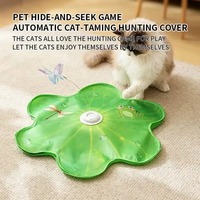 Jouet de chasse électrique pour chat, activé par le mouvement, 3 modes, accessoires papillon, plume, souris, sons d'oiseaux, rechargeable 1800 mAh